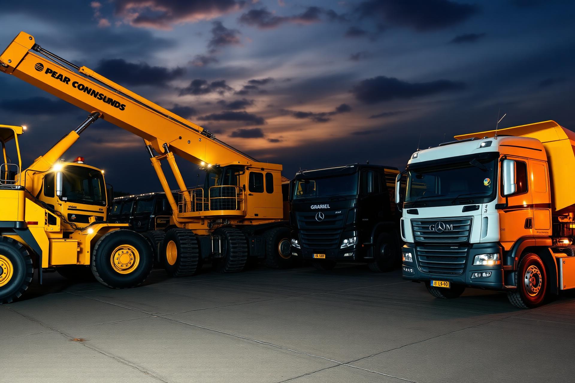 Heavy machinery and trucks fleet